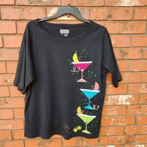 Vintage Loose Fit Short Sleeve T-Shirt Woman's Size 1X EUC